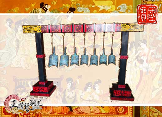 7件編鐘，觀賞裝飾編鐘，可發(fā)音編鐘